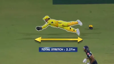 watch  ms dhoni s diving catch sets chepauk on fire  netizens react