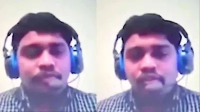 watch  candidate caught lip syncing answers during online interview  old video goes viral again