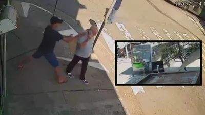 caught on camera  thief snatches phone  dies in bus collision—watch the viral footage