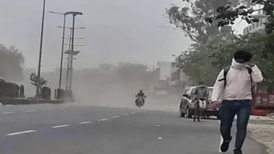 strong winds grip north india  min temp in delhi ncr settled at 9 6°c