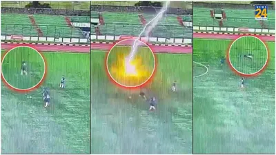 watch  tragic  indonesian footballer struck by lightning on the field