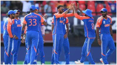 t20 wc 2024  team india set final date with south africa  beat eng by 68 runs in semis
