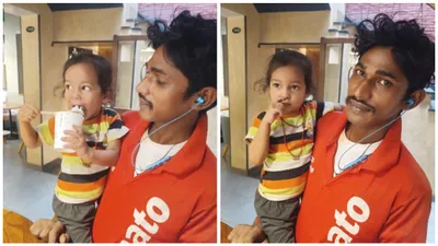 zomato delivery agent brings toddler to work  starbucks employee shares touching tale  internet users impressed