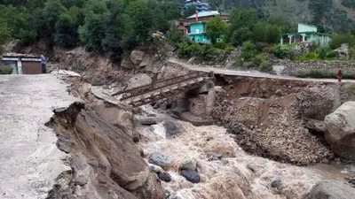 himachal  bridges and houses flow  roads break as cloudbursts devastate shimla  mandi  50 go missing  4 dead