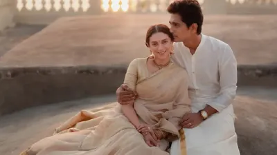 aditi rao hydari siddharth get married  couple surprises fans with pictures from their secret wedding