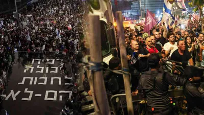 israel  massive protest erupts as thousands in tel aviv demand deal with hamas