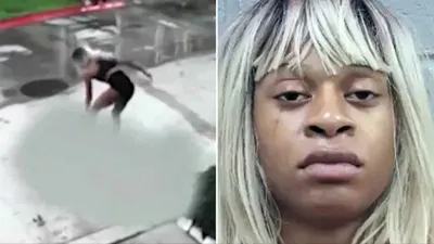 trans woman runs over man  kisses his body  and stabs him nine time