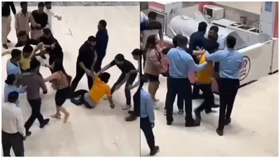 noida s garden galleria mall brawl caught on video  police probe initiated