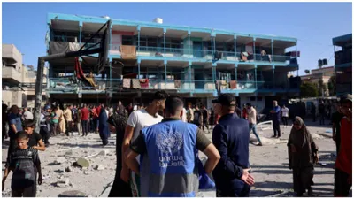 israeli airstrike on school turned shelter in gaza kills six unrwa staff