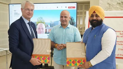 harjot singh bains exchanges mou with finnish ambassador for primary teacher training