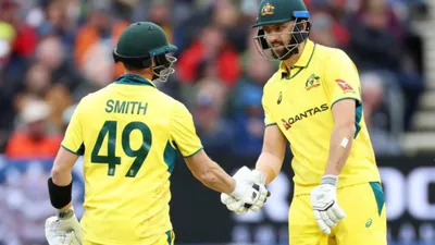 eng vs aus  big win for the aussies as they overcome rain to clinch the odi series by 3 2