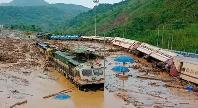 cyclone remal flooding cuts rail connection between northeastern states and india