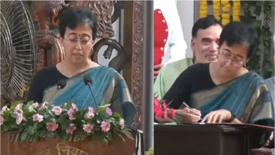 atishi takes oath as new chief minister of delhi