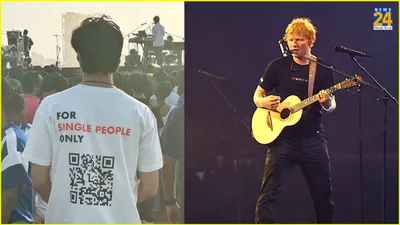  for single people only   man attending ed sheeran concert tries finding love in unique a way