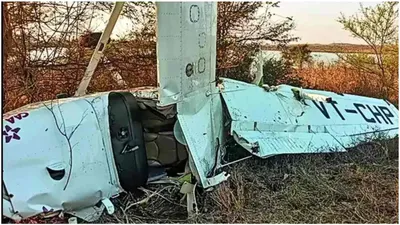 trainer aircraft crashes during test flight in mp s guna  2 pilots injured