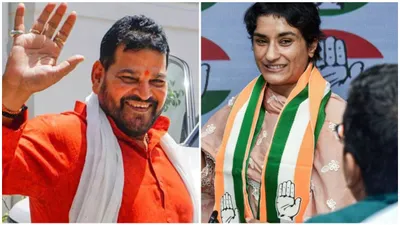 amid vinesh phogat s congress move  brij bhushan singh compares hooda family to pandavas