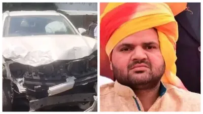 bjp candidate karan bhushan singh s convoy involved in tragic accident  2 children dead  1 injured