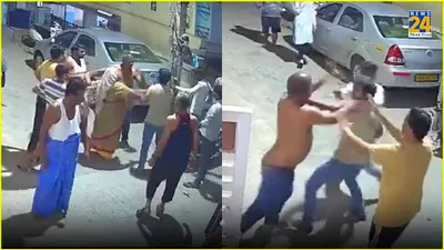 watch   bengaluru  man beats three people over throwing garbage infront of his house