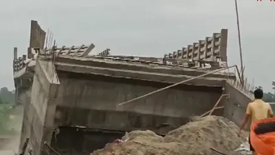 watch  ₹7 crore project collapses before inauguration in bihar