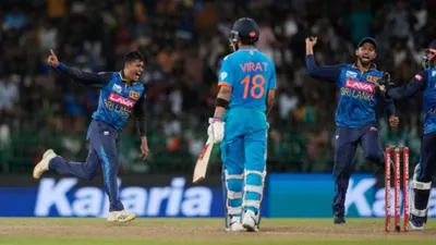 ind vs sl  india falls short by 32 runs in 2nd odi against sri lanka