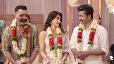 thalapathy vijay  pooja hegde and bobby deol are all smiles as  thalapathy 69  go on floors   see photos