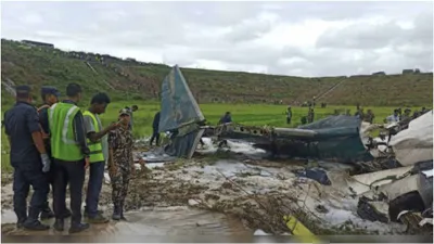 watch  cctv footage captures plane crash at kathmandu airport