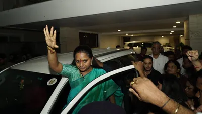 brs’ k kavitha flown to delhi for interrogation after dramatic arrest