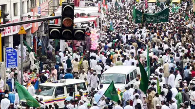 odisha   palestine like  flag at milad un nabi procession sparks row