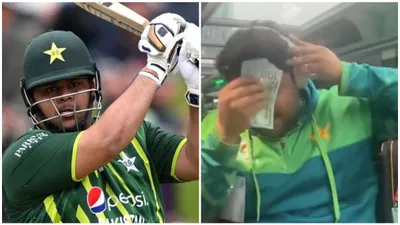 pakistan batter azam khan under fire after wiping sweat with us dollar