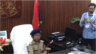 9 year old boy battling brain tumor achieves dream of being ips officer for a day