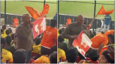 ipl 2024  hyderabad fan mocks chennai super kings supporters  video goes viral