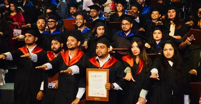 students took oath on convocation ceremony of isomes  manoj bajpayee graced event as chief guest