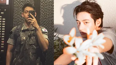 bts  v sends fans to frenzy with his new military photo  see how army reacted