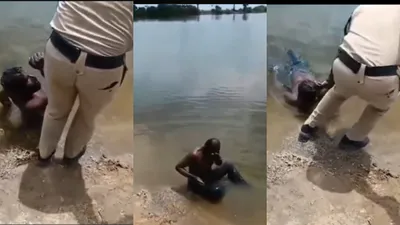 telangana locals spot  dead  man in pond  watch what happened next