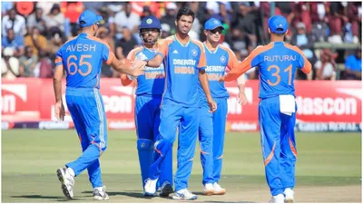zim vs ind live  team india get back at the hosts  beat them by 100 runs in 2nd t20i