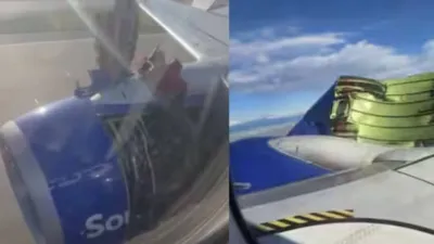 watch  terrifying video captures southwest airlines boeing 737 engine ripping apart mid takeoff