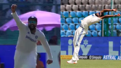 ind vs ban  2nd test  rohit sharma and mohammed siraj stun fans with jaw dropping catches  watch