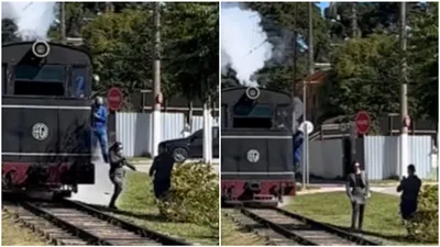 watch  woman recording near train tracks receives a lesson for a lifetime