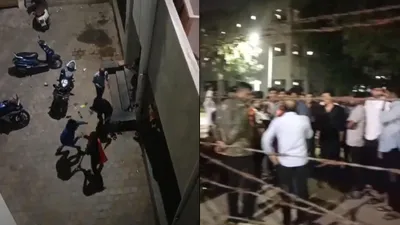 watch  attack on foreign students at gujarat university  mob vandalizes hostel room