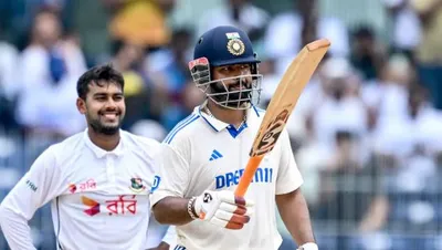 ind ban test series 2024  rishabh pant hits a sensational ton  equals ms dhoni s record 