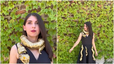 software engineer creates sensation with world s first ai dress featuring robotic snakes  watch