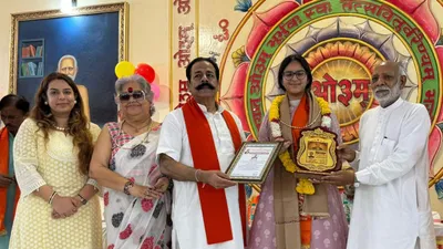 suhani chauhan conferred with  arya navachar samman  for her path breaking innovation  suraksha kavach 