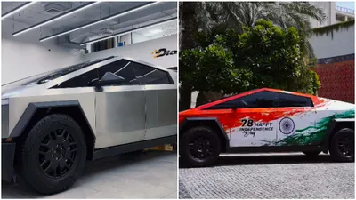 watch  uae based indian wraps tesla cybertruck in tricolour for independence day  wins hearts online