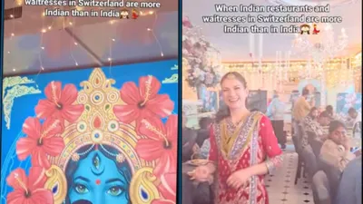 embracing indian culture abroad  swiss restaurant waitresses in salwar kameez sparks viral instagram frenzy