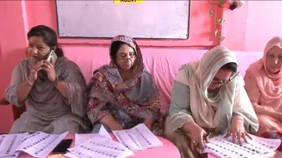 j k polls 2024  all women polling station in kishtwar evokes electoral inclusivity