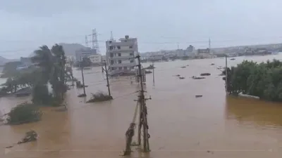 over 100 villages submerged  99 trains cancelled as telangana rains wreak havoc   10 points