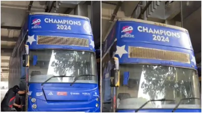 team india victory parade  first look at open top bus  free entry at wankhede