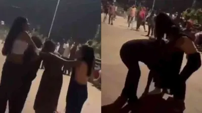 slaps  kicks  hair pulling  uff  scuffle broke out between chhattisgarh girls  disturbing visuals