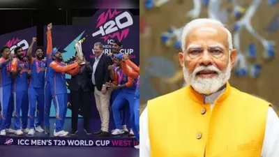 pm modi rings  men in blue   congratulates team india for t20 world cup victory