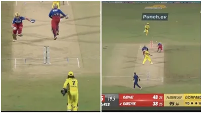 watch  ms dhoni s brilliant run out vs royal challengers bengaluru